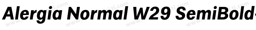 Alergia Normal W29 SemiBold字体转换